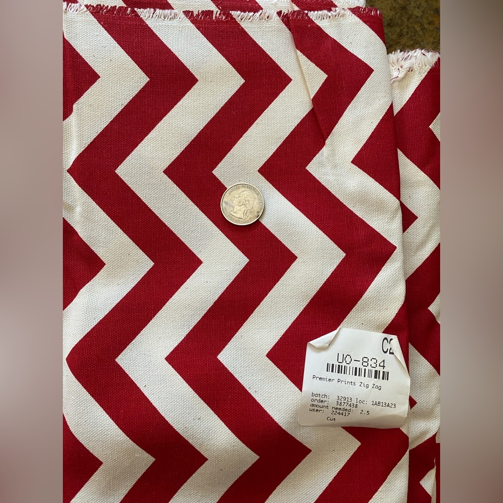 Premier Prints Zig Zag Lipstick Fabric